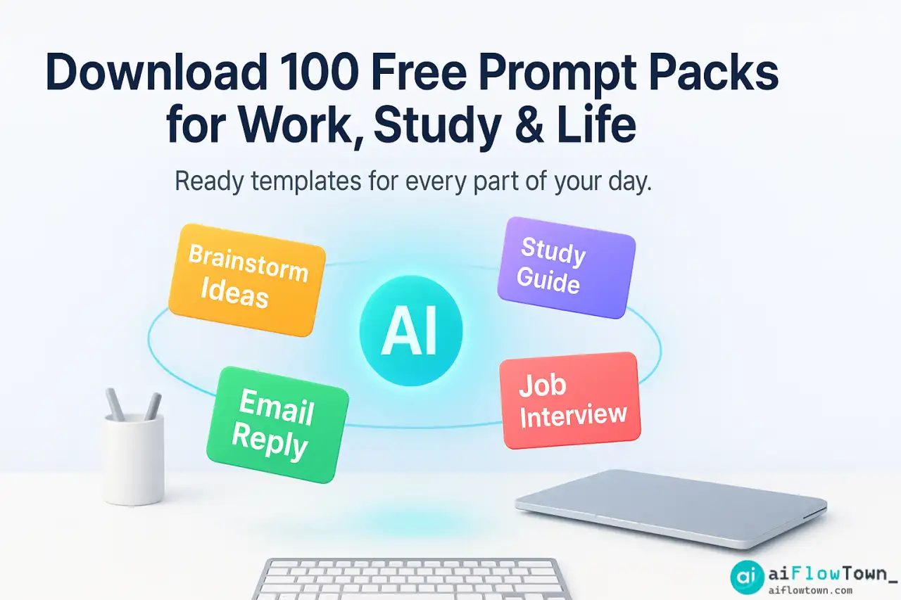 Download 100 Free Prompt Packs for Work, Study & Life