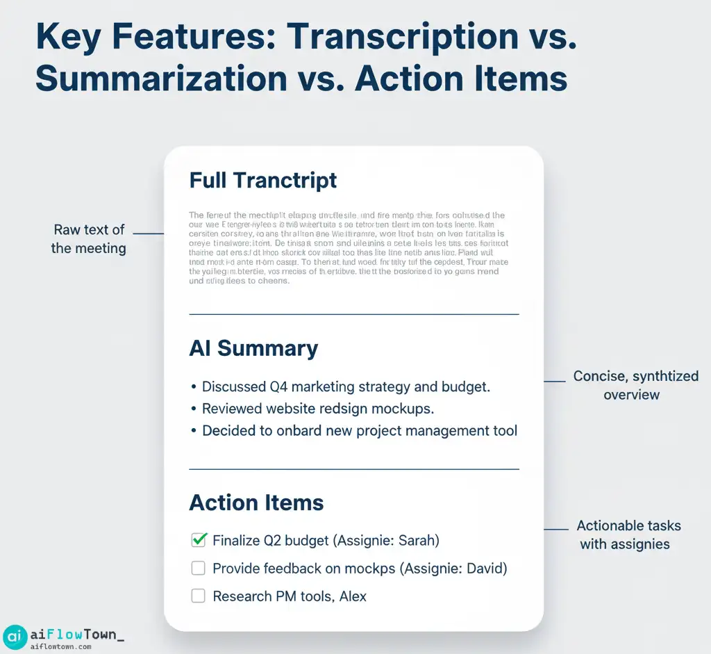 Transcription Vs. Summarization Vs