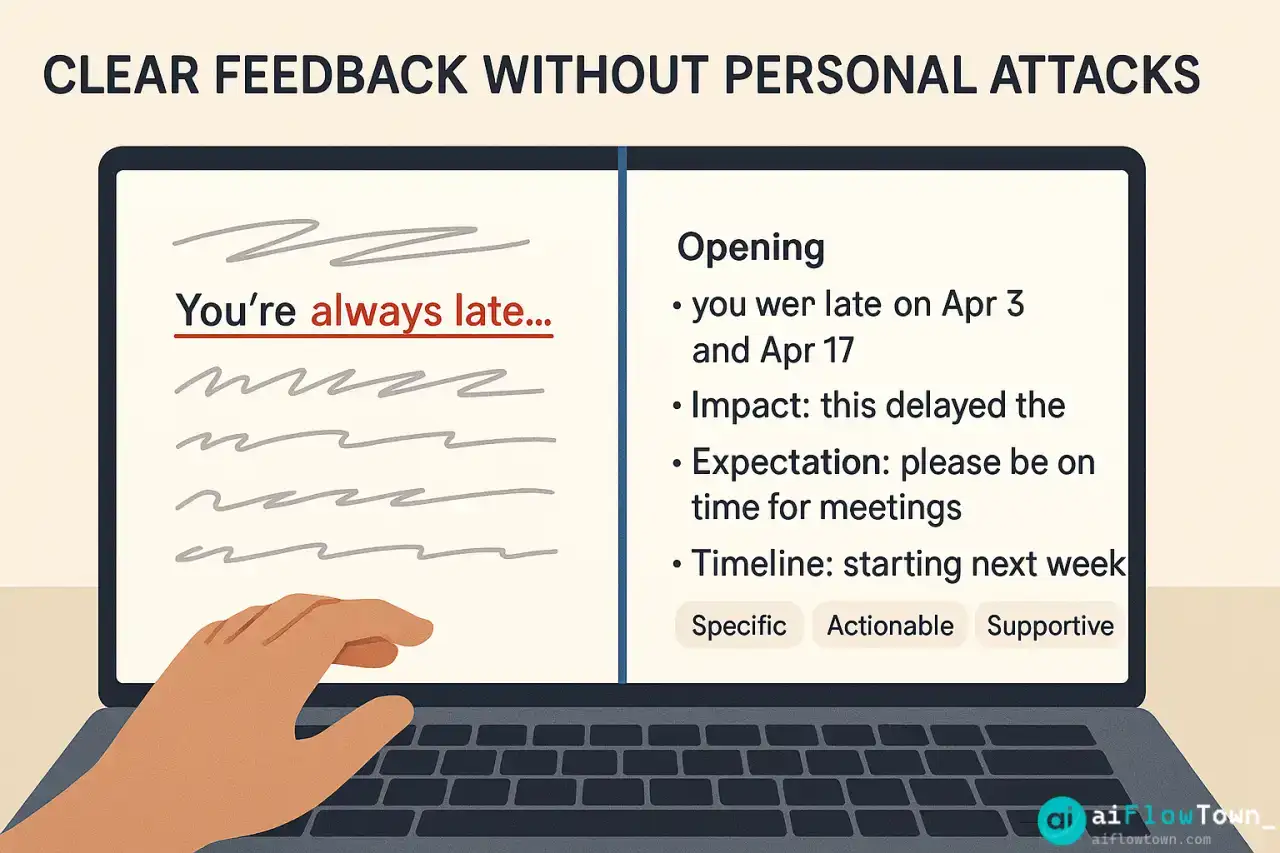 Clear Feedback Without Personal Attacks