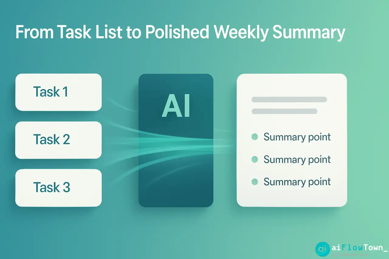 From Task List To Polished Weekly Summary