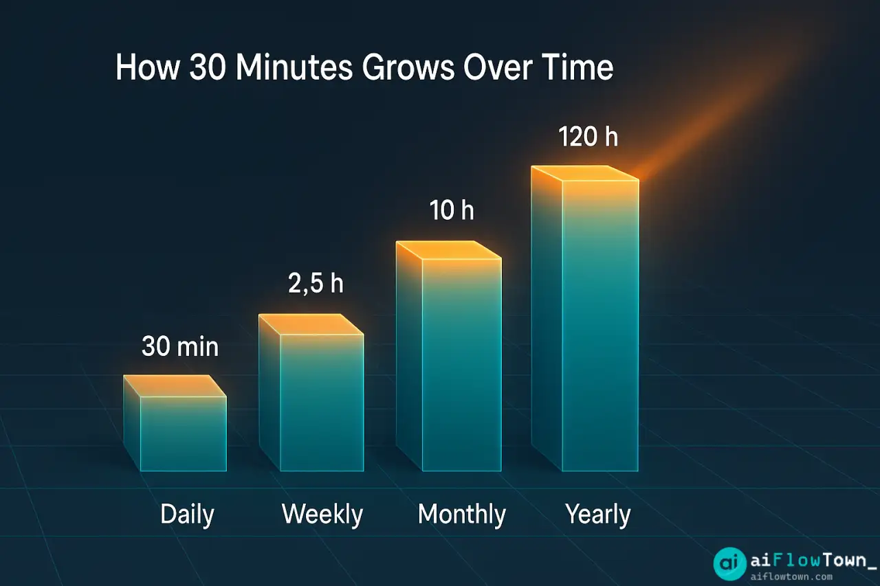 How 30 Minutes Grows Over Time