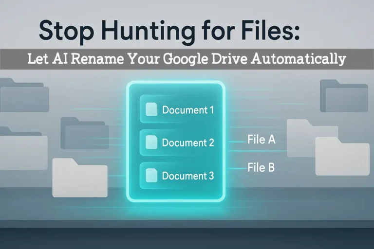 Let AI Rename Your Google Drive Automatically