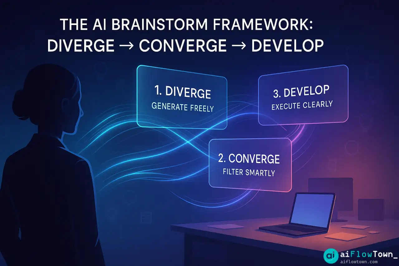 The AI Brainstorm Framework Diverge → Converge → Develop
