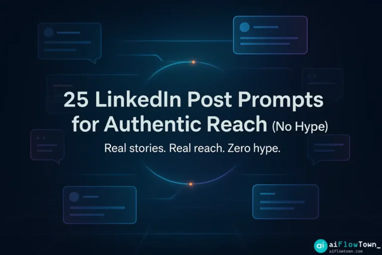 25 LinkedIn Post Prompts for Authentic Reach (No Hype)
