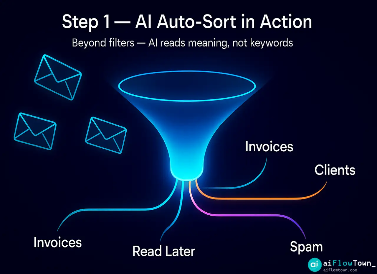 Step 1 — AI Auto Sort In Action